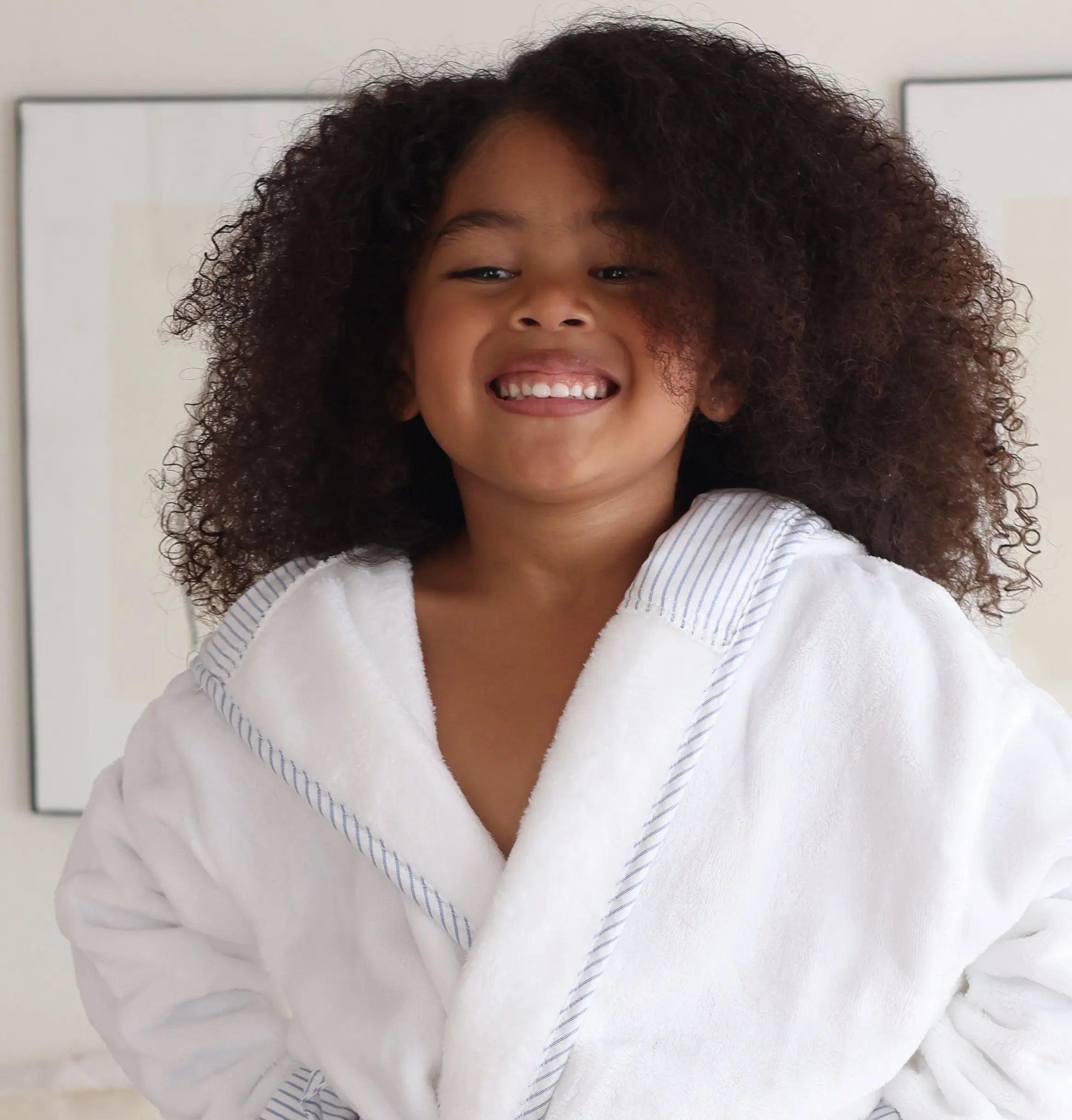 Ultimate Kids’ Plush Bathrobe - Lotus Linen