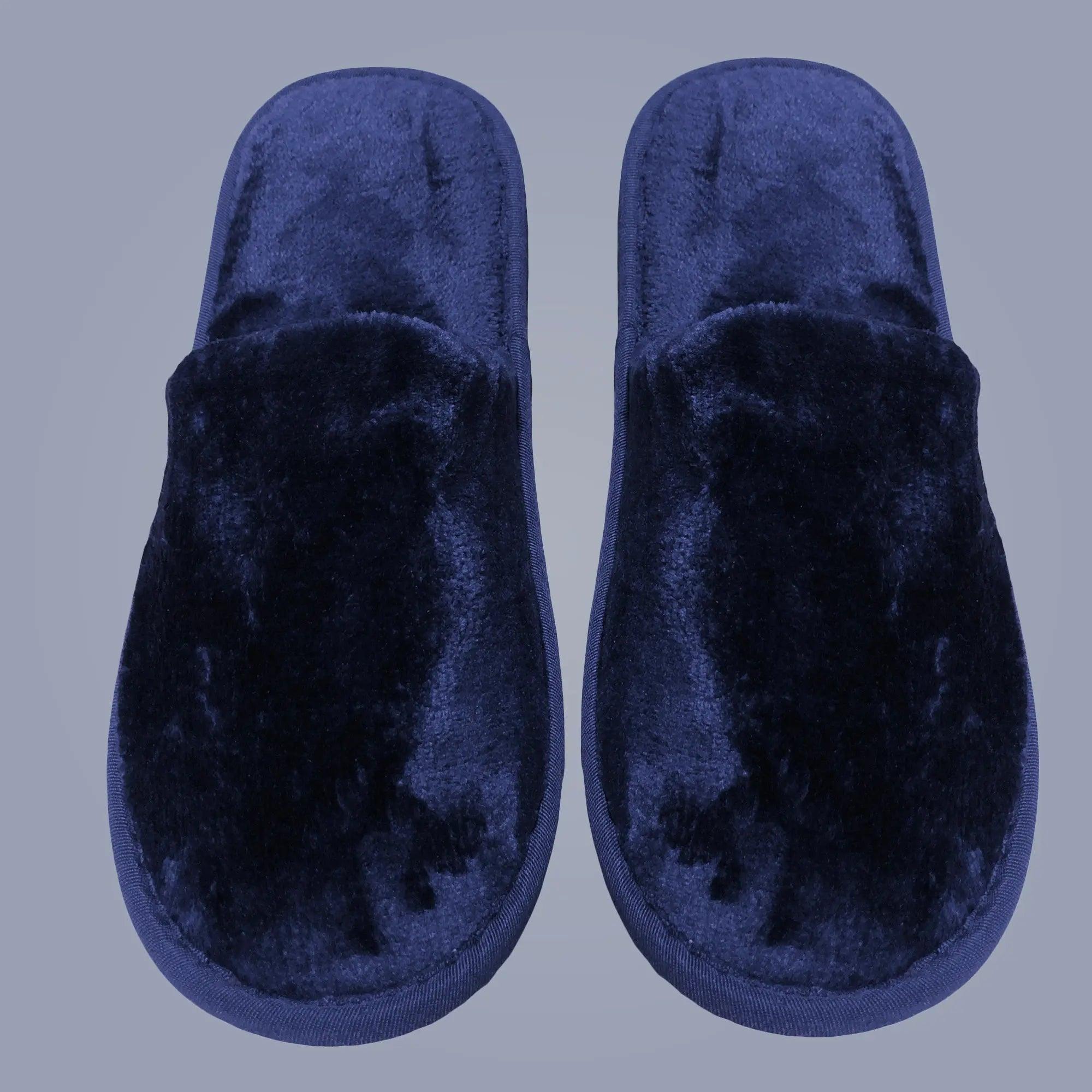 Plush Closed Toe Slippers for Indoor - One Size - Unisex - Lotus Linen